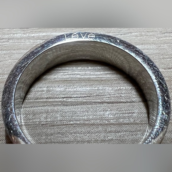 Designer Signed Cartier 18KWhite Gold Love Ring, Size 8 - Picture 4 of 9